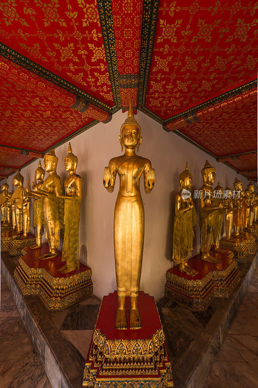 佛寺供奉在佛寺Chettuphon Wimon Mangkhalaram Ratchaworamahawihan或曼谷佛寺Yhailand
